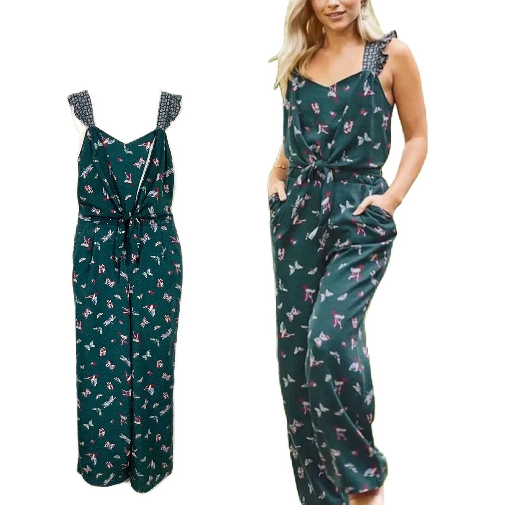 Matilda Jane Choose Your Own Path Evergreen Dream Jumpsuit Size Small